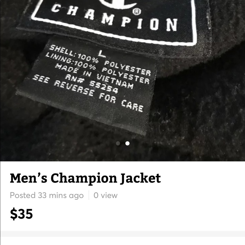 Men’s champion winter jacket